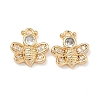 Brass Micro Pave Clear Cubic Zirconia Pendants KK-B172-20G-1