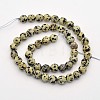 Natural Dalmation Jasper Beads Strands X-G-G542-8mm-07-2