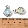 UV Plating Alloy Glass Pendants FIND-K032-27P-3