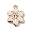 Flower Alloy Enamel Pendants ENAM-A007-06KCG-05-1