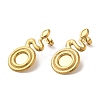 Ion Plating(IP) 304 Stainless Steel Snake Stud Earrings EJEW-C114-32G-2