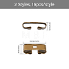 32Pcs 2 Styles Bolo Tie Slides Clasp Accessories IFIN-CA0001-60-2