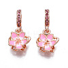 Rack Plating Alloy Enamel European Dangle Charms MPDL-N039-067-1
