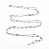 201 Stainless Steel Rectangle & Oval Link Chains STAS-N092-115-3