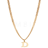 1Pc 304 Stainless Steel Letter Pendant Necklaces NJEW-LP0001-33D-G-1