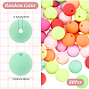 80Pcs Rubberized Style Opaque Acrylic Beads MACR-SP0001-64-2