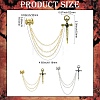 4Pcs 2 Colors Sword & Skull Alloy Hanging Chain Brooch JEWB-CJ0003-48-2