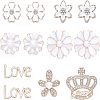 Olycraft Alloy Rhinestone Cabochons PALLOY-OC0002-15LG-1