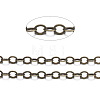 Brass Flat Oval Cable Chains X-CHC029Y-AB-1