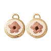 304 Stainless Steel & Cloth Embroidered Pendants FB-CBAFBAF-08G-02-1