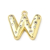 Brass Micro Pave Clear Cubic Zirconia Pendants KK-I476-02G-W-1