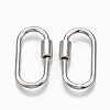 Brass Screw Carabiner Lock Charms X-KK-T047-07P-2