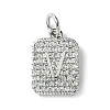 Rack Plating Brass Micro Pave Clear Cubic Zirconia Charms KK-G501-01V-P-1