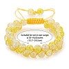 Sparkling Round Glass Braided Bead Bracelet BJEW-SW00082-02-2