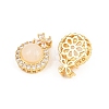 Brass Micro Pave Clear Cubic Zirconia Pendants KK-D228-01G-02-2