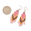 Bohemian Glass Seed Beads Dangle Earrings EJEW-MZ00338-04-3