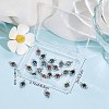 24Pcs 12 Colors 304 Stainless Steel Rhinestone Connector Charms STAS-SC0004-34-7