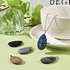 Electroplate Natural Druzy Agate Pendants G-T112-09-4