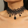 Gothic Style Resin Tassel Lace Chain Necklaces WG2E9D0-04-1