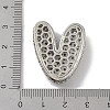 Rack Plating Brass Micro Pave Clear Cubic Zirconia Pendants ZIRC-U002-P-V-3