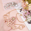 GOMAKERER 2Pcs 2 Colors Moon & Sun Alloy Link Chain Belts AJEW-GO0001-78B-3