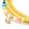 Glass Seed & Cat Eye Waist Beads NJEW-C00030-02-4