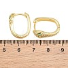 Brass Micro Pave Cubic Zirconia Hoop Earrings KK-CBAD104-04G-G-4