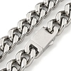 Non-Tarnish 201 Stainless Steel Cuban Link Chain Necklaces for Women and Men NJEW-F322-04P-04-1