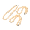 12MM Grade A Natural Golden Silk Jade Round Beaded Necklaces GG-CBAA808-03P-D-4