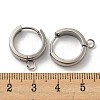 Tarnish Resistant 201 Stainless Steel Huggie Hoop Earrings Findings STAS-A167-01T-P-3