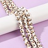 Handmade Flower Printed Porcelain Ceramic Beads Strands PORC-M007-10mm-04-3