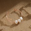 Three Natural Freshwater Pearl Oval Beaded Finger Rings WG9E4BA-04-1