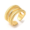 Brass Micro Pave Cubic Zirconia Open Cuff Rings RJEW-U008-34G-1