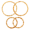 4Pcs 2 Colors Bamboo Bag Handle WOOD-CA0001-30-1