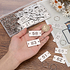 1 Bag Stainless Steel Rectangular Number Plates with Two Holes STAS-SC0021-06-3