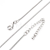 Brass Snake Chains Necklaces for Women NJEW-D302-14P-2