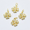 Brass Micro Pave Cubic Zirconia Charms RB-I078-65-NR-2