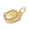 Real 18K Gold Plated Brass Micro Pave Clear Cubic Zirconia Pendants KK-L216-002G-P-2