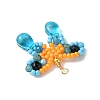 Beaded Butterfly Charms PALLOY-MZ00430-01-4