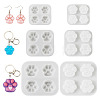  3Pcs 3 Style Paw Print Shape DIY Silicone Molds DIY-TA0005-22-10