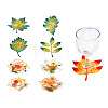 Fashewelry 8Pcs 8 Styles Flower & Leaf DIY Cup Mat Silicone Molds DIY-FW0001-25-23