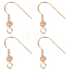 150Pcs Brass Round Beaded Earring Hooks KK-BBC0005-37-1