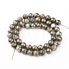 Natural Pyrite Beads Strands G-G839-01-10mm-3