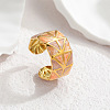 304 Stainless Steel Enamel Cuff Open Rings WG35DFF-18-1