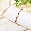 Synthetic Non-magnetic Hematite Round and Religion Cross Beaded Stretch Bracelets for Women BJEW-JB14406-01-2