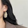 Brass Glass Bead Tassel Chandelier Earrings FS-WGEADFA-01-2