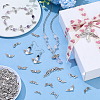 150Pcs 15 Styles Tibetan Style Alloy Fairy Wing Beads TIBEB-PH0005-44-4