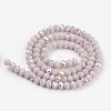 Electroplate Opaque Solid Color Glass Beads Strands X-EGLA-A034-P4mm-L08-2