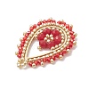 Glass Seed Bead & Dyed Natural Malaysia Jade Pendants PALLOY-MZ01280-02-3