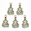 Alloy Colorful Rhinestone Pendants PALLOY-Q441-032-RS-1